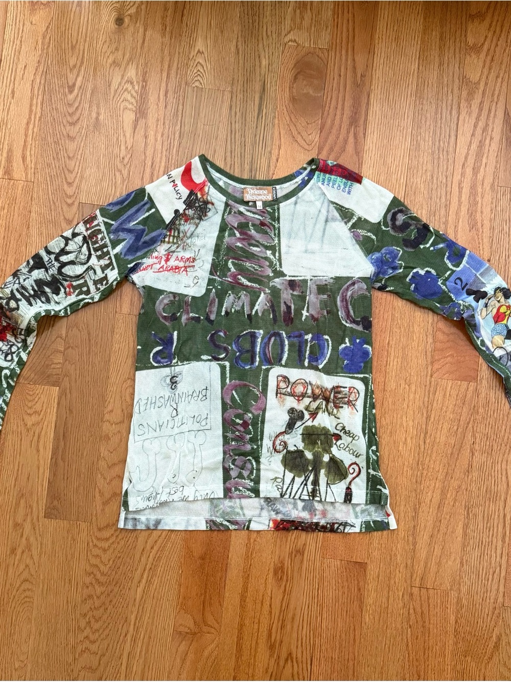 Vivienne Westwood SS19 Playing Cards Cotton Blend Mesh T Shirt - Unisex M